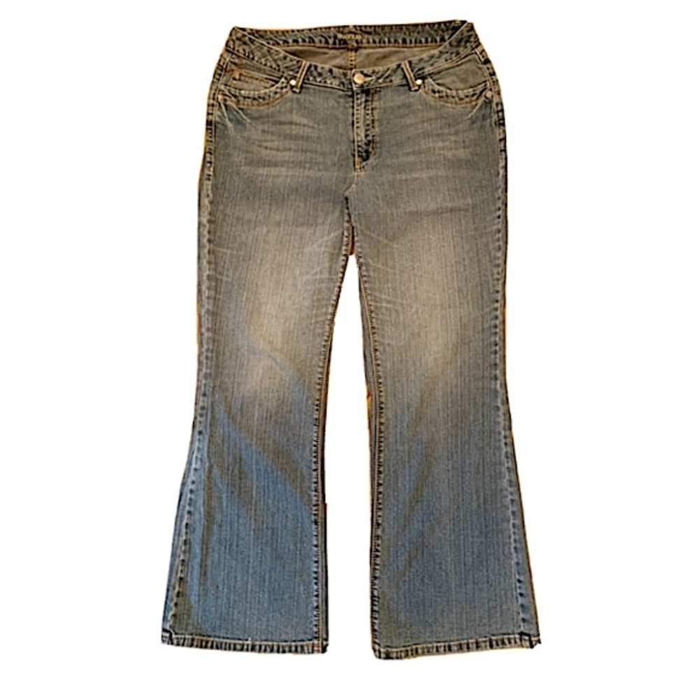 AVENUE Indigo Medium Rinse Boot Cut Jeans